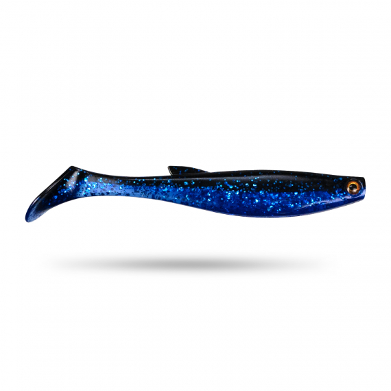 Scout Shad 9cm (5pcs) - Black & Blue UV in der Gruppe Köder / Gummiköder / Barsch Gummifische & Zander Gummifische bei Sportfiskeprylar.se (STSS9UP-001)