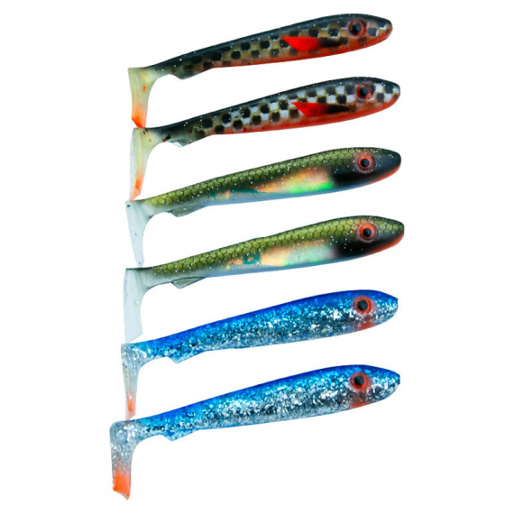 Svartzonker McRubber Bass 8cm Mix (6-pack) - Clear Sky in der Gruppe Köder / Gummiköder / Barsch Gummifische & Zander Gummifische bei Sportfiskeprylar.se (SZ100155)