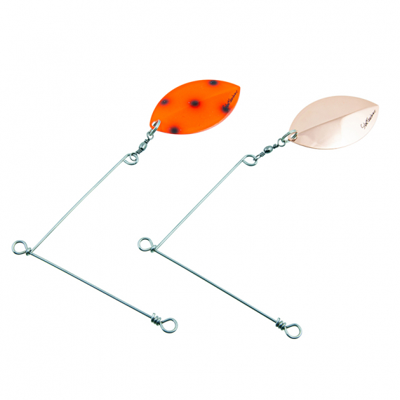SvartZonker Spinner Rig Large 2-pack - Copper/Fluo. Red Bandit in der Gruppe Haken & Zubehör / Spinnerbait Rigs & Blätter bei Sportfiskeprylar.se (SZ101808)