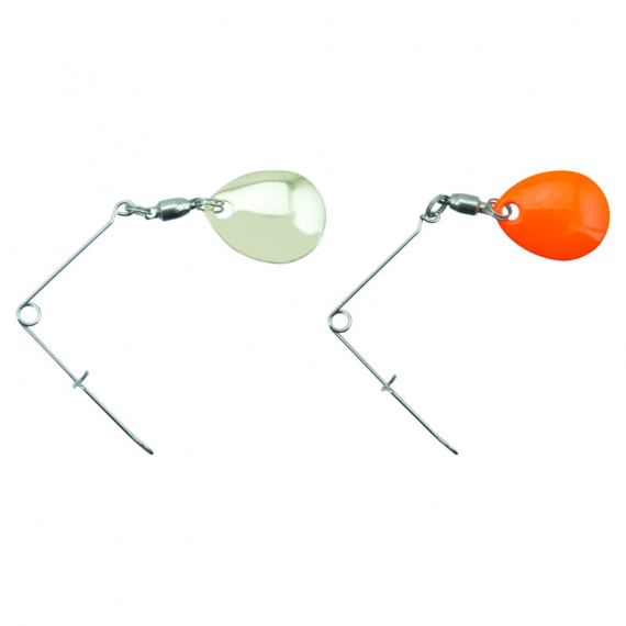 Svartzonker Spinner Rig X-small 2-pack - Gold/Fluo Red in der Gruppe Haken & Zubehör / Spinnerbait Rigs & Blätter bei Sportfiskeprylar.se (SZ101817)