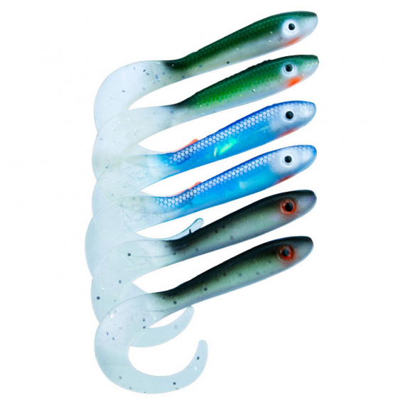 Svartzonker McRubber Tail 11cm Mix (6-pack) - Baitfish in der Gruppe Köder / Gummiköder / Barsch Gummifische & Zander Gummifische bei Sportfiskeprylar.se (SZ103253)