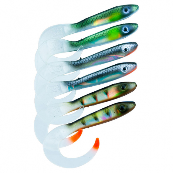 Svartzonker McRubber Tail 11cm Mix (6-pack) in der Gruppe Köder / Gummiköder / Barsch Gummifische & Zander Gummifische bei Sportfiskeprylar.se (SZ103253r)