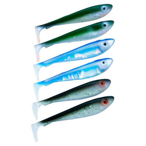 Svartzonker McRubber Shad 9cm Mix (6-pack) - Baitfish in der Gruppe Köder / Gummiköder / Barsch Gummifische & Zander Gummifische bei Sportfiskeprylar.se (SZ103553)