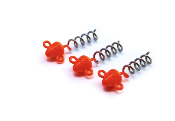 Svartzonker Screw-in-head Fl. Orange (3-pack) in der Gruppe Haken & Zubehör / Jigköpfe / Schraubköpfe bei Sportfiskeprylar.se (SZ104305r)