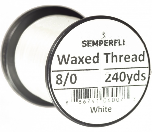 Semperfli Waxed Thread 8/0 - Black in der Gruppe Haken & Zubehör / Fliegenbinden / Fliegenbindematerial / Bindedragt bei Sportfiskeprylar.se (Sem-0400-2000r)