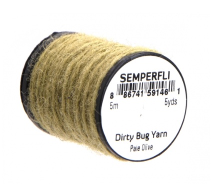 Semperfli Dirty Bug Yarn - Pale Olive in der Gruppe Haken & Zubehör / Fliegenbinden / Fliegenbindematerial / Garn & Chenille bei Sportfiskeprylar.se (Sem-0950-1209)