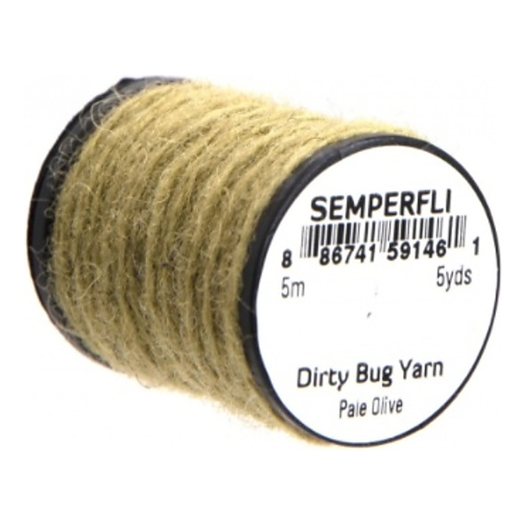 Semperfli Dirty Bug Yarn - Pale Olive in der Gruppe Haken & Zubehör / Fliegenbinden / Fliegenbindematerial / Garn & Chenille bei Sportfiskeprylar.se (Sem-0950-1209)
