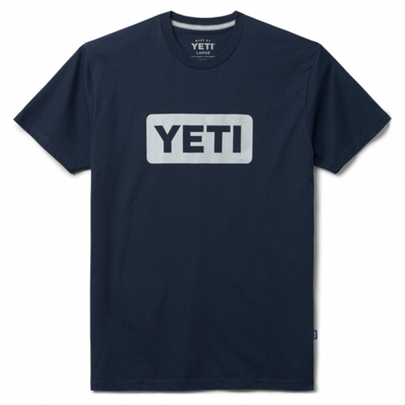 Yeti Logo Badge Premium T-Shirt Navy in der Gruppe Kleidung & Schuhe / Kleidung / T-shirts bei Sportfiskeprylar.se (T009N-Mr)
