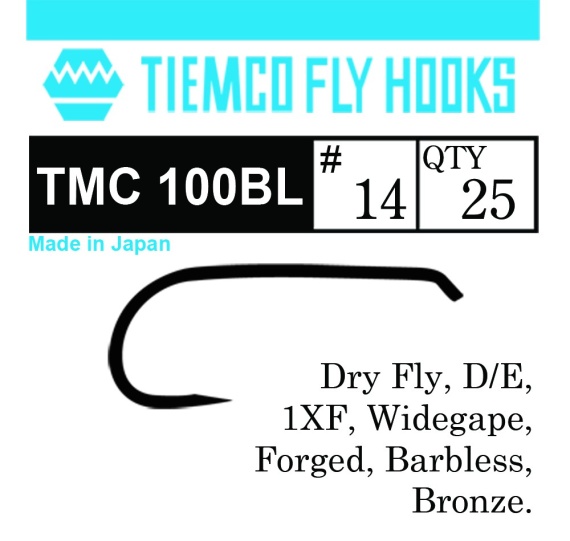 Tiemco 100 Dry Fly Barbless 20-pack - #10 in der Gruppe Haken & Zubehör / Haken / Fliegenbindenhaken bei Sportfiskeprylar.se (T100BL-10r)