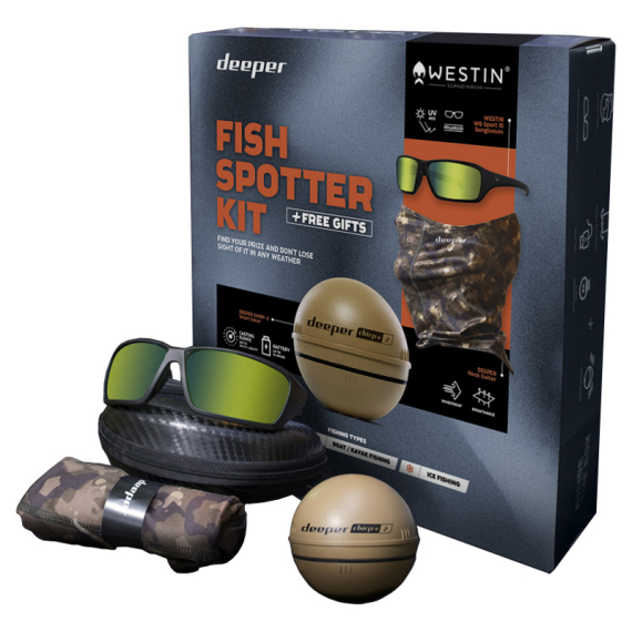 Deeper Smart Sonar CHIRP+ 2.0 Fish Spotter Kit (Westin W6 Sport + Deeper Neck Gaiter) in der Gruppe Technik & Boot / Echolot & Kartenplotter / Tragbares Echolot bei Sportfiskeprylar.se (TGAM1483)