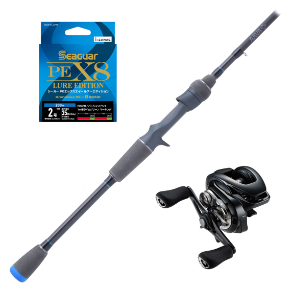 AAVA Tiraphene 7\'4\'\' 6-25g Heavy Jigging Combo in der Gruppe Angelsets / Baitcast Sets / Baitcast Sets Barsch bei Sportfiskeprylar.se (TIRAPHENEMETANIUMSCCOMBO)