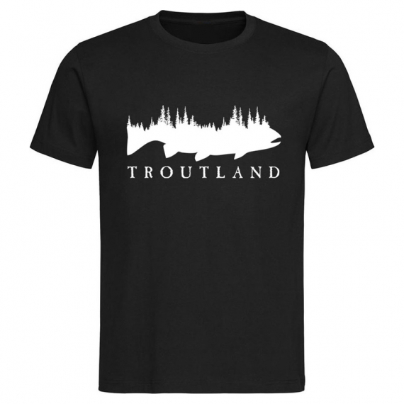 Troutland Men´s 100% Cotton t-shirt in der Gruppe Kleidung & Schuhe / Kleidung / T-shirts bei Sportfiskeprylar.se (TS200-TBLK-Sr)