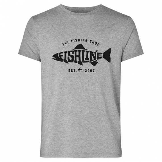 Fishline Fish Logo Men´s 100% Cotton Grey t-shirt in der Gruppe Kleidung & Schuhe / Kleidung / T-shirts bei Sportfiskeprylar.se (TS2000_FLTL-Sr)