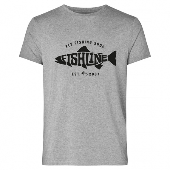 Fishline Fish Logo Men´s 100% Cotton Grey t-shirt in der Gruppe Kleidung & Schuhe / Kleidung / T-shirts bei Sportfiskeprylar.se (TS2000_FLTL-Sr)