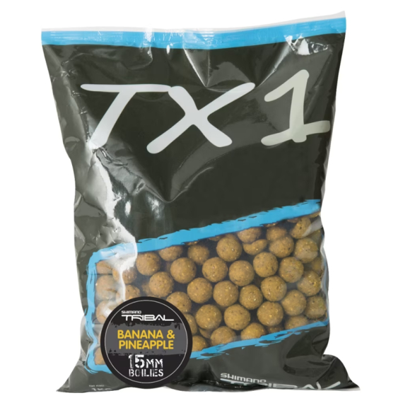 Shimano TX1 Banana & Pineapple Boilies 1kg in der Gruppe Köder / Boilies, Baits & Groundbait / Boilies bei Sportfiskeprylar.se (TX1BPB151000r)