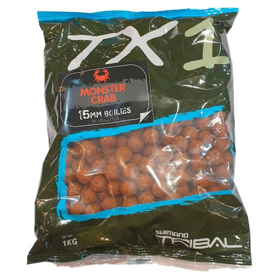 Shimano TX1 Monster Crab Boilies 1kg in der Gruppe Köder / Boilies, Baits & Groundbait / Boilies bei Sportfiskeprylar.se (TX1MCB201000r)