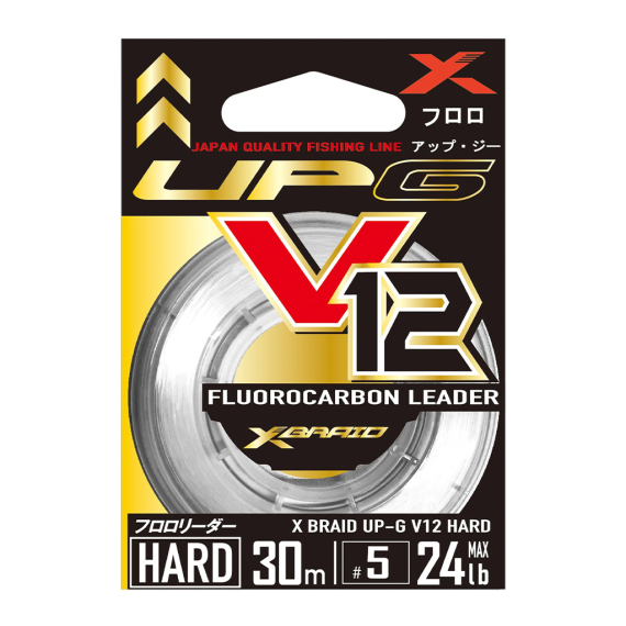 YGK Up-G Leader V12 Hard Flourocarbon Leader in der Gruppe Haken & Zubehör / Vorfächer & Vorfachmaterial / Vorfachmaterial / Vorfachmaterial Fluorocarbon bei Sportfiskeprylar.se (UPGLEADERV12HARD30M-7.0r)