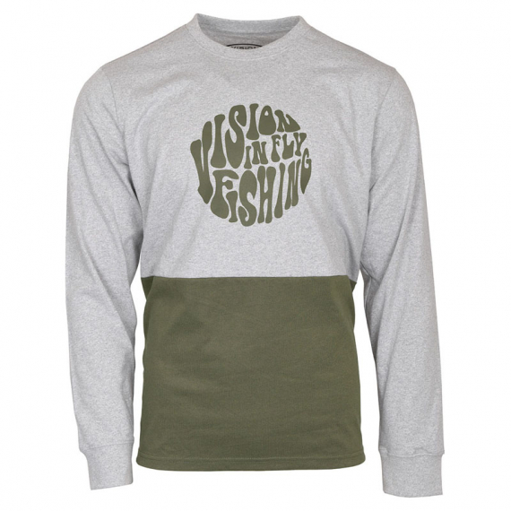 Vision Since Long Sleeve Grey/Olive in der Gruppe Kleidung & Schuhe / Kleidung / Pullover / Langärmlige T-Shirts bei Sportfiskeprylar.se (V3040-Sr)