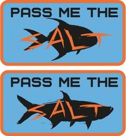 Vision SALT Sticker double 81mm in der Gruppe Sonstiges / Aufkleber & Dekale bei Sportfiskeprylar.se (VS4)