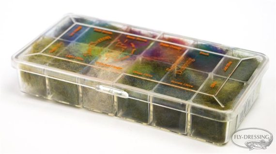 Slf- Squirrel Dubbing - Dispenser 12 Färger in der Gruppe Haken & Zubehör / Fliegenbinden / Fliegenbindematerial / Dubbing bei Sportfiskeprylar.se (W-DDLSLFS)