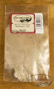 Wolly Bugger Marabou - Tan in der Gruppe Haken & Zubehör / Fliegenbinden / Fliegenbindematerial / Feder & Bälge bei Sportfiskeprylar.se (W-MW041)