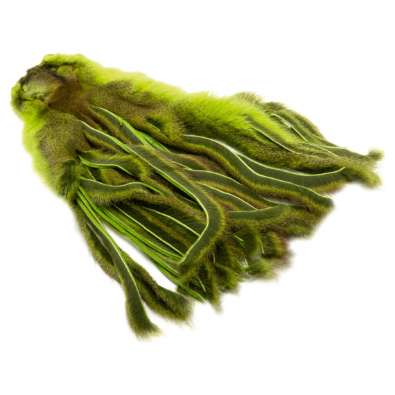 Pine Squirrel Skin Zonked - Chartreuse in der Gruppe Haken & Zubehör / Fliegenbinden / Fliegenbindematerial / Haar Material / Eichhörnchen bei Sportfiskeprylar.se (W-SS3509)