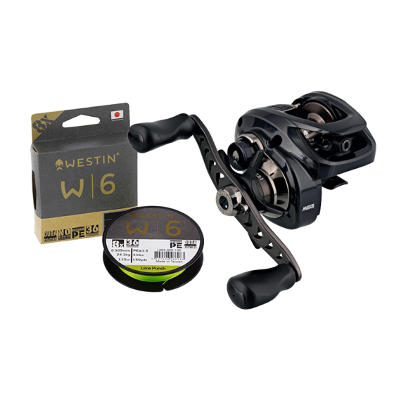 Westin W4-BC Metallic Trooper 7+1BB RH With Westin W6 8-Braid in der Gruppe Angelrollen / Baitcaster- & Multirollen / Baitcaster bei Sportfiskeprylar.se (WESTINW4LINEANDREEL)