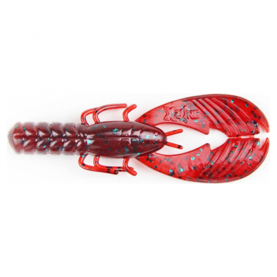X Zone Pro Series Muscle Back Finesse Craw, 8,2cm (8pcs) - Red Bug in der Gruppe Köder / Gummiköder / Krebse & Creaturebaits / Krebsköder bei Sportfiskeprylar.se (XZ15705)