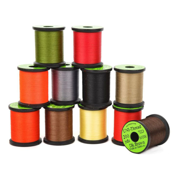 UNI 8/0 Waxed 200yds in der Gruppe Haken & Zubehör / Fliegenbinden / Fliegenbindematerial / Bindedragt bei Sportfiskeprylar.se (Z82WBLr)
