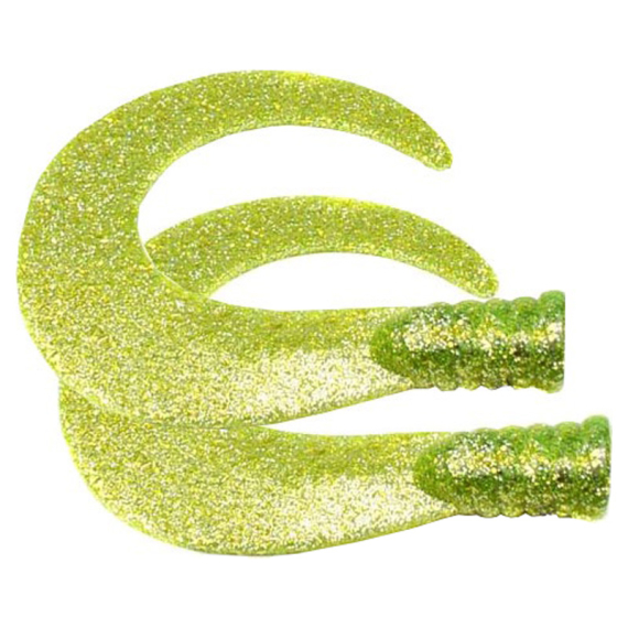 SvartZonker Big Tail (2-pack) - Chartreuse glitter in der Gruppe Köder / Gummiköder / Extra Tails & Curlys bei Sportfiskeprylar.se (ZS101101)