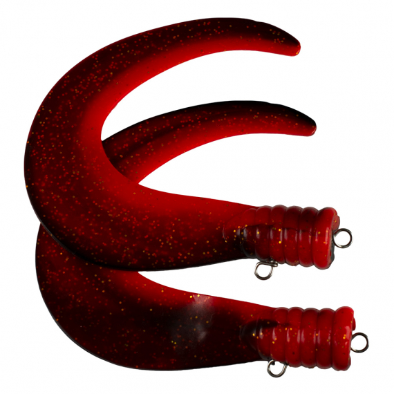 SvartZonker Big Tail (2-pack) - C31 Reverse Black/Fl.Red in der Gruppe Köder / Gummiköder / Extra Tails & Curlys bei Sportfiskeprylar.se (ZS101131)