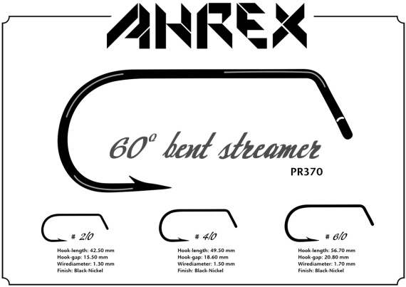 Ahrex PR370 60 Degree Bent Streamer 8-pack in der Gruppe Haken & Zubehör / Haken / Fliegenbindenhaken bei Sportfiskeprylar.se (apr370-2-0r)