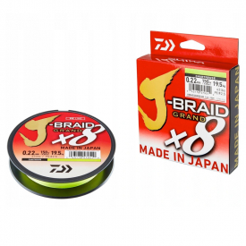 Daiwa J-Braid Grand X8 0.18mm 135m Chartreuse 28lb