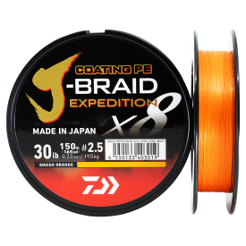 Daiwa J-Braid Expedition x8E 150m Smash Orange - 0.32mm