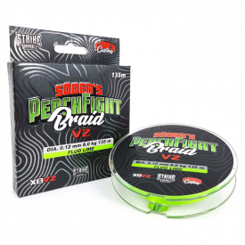 PerchFight Braid X8V2. 0.12mm/8kg - 135m, Fluo Lime