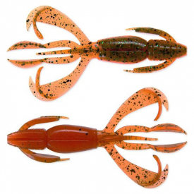 Keitech Crazy Flapper 7cm (8stk) - Motoroil / Orange