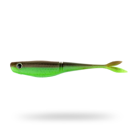 Scout Fluke TPE 12cm (5-pack) - Brown Chartreuse UV