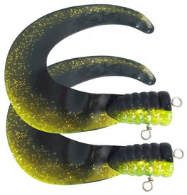 SvartZonker Big Tail (2-pack) - C22 Black/Chartreuse