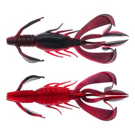 PerchFight Crayfish 4.4'' 5-Pack , Red And Black