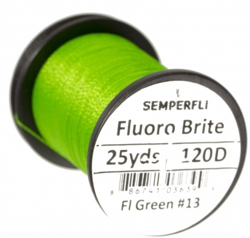 Semperfli Fluoro Brite - Green in der Gruppe Haken & Zubehör / Fliegenbinden / Fliegenbindematerial / Bindedragt bei Sportfiskeprylar.se (sem-glo-grr)