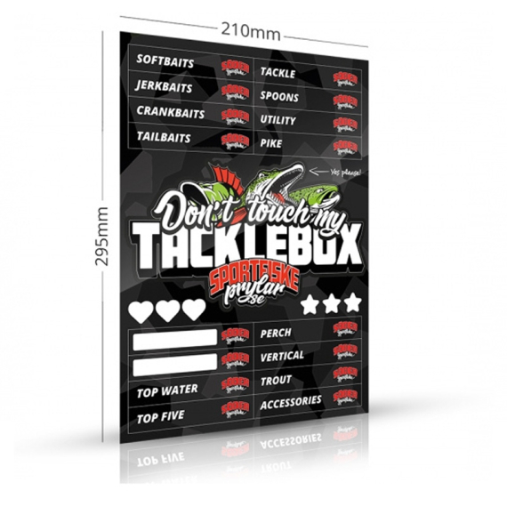 Söder Sticker Sheet Tackle Organizer in der Gruppe Sonstiges / Aufkleber & Dekale bei Sportfiskeprylar.se (sssticker1)