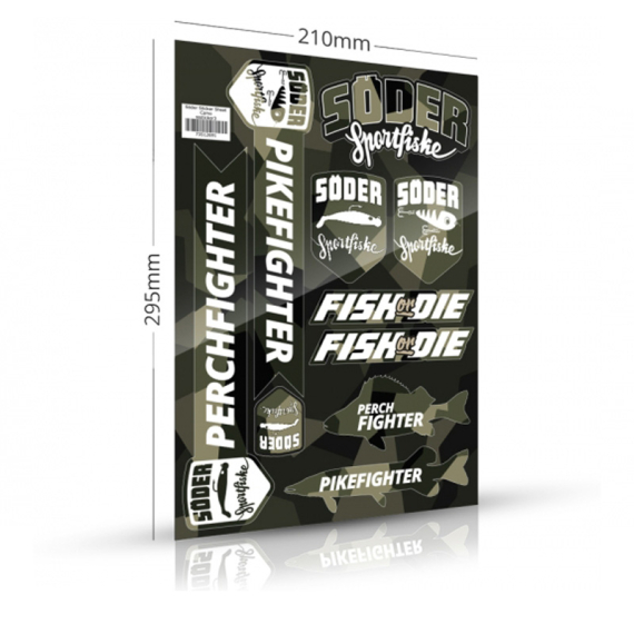 Söder Sticker Sheet Camo in der Gruppe Sonstiges / Aufkleber & Dekale bei Sportfiskeprylar.se (sssticker3)
