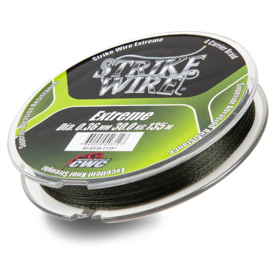 Strike Wire Extreme 0,10mm/6kg -135m, Mossgrün in der Gruppe Schnüre / Geflochtene Schnüre bei Sportfiskeprylar.se (60-E010-01351)