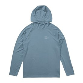 Salty Crew Mariner Hood Tech Tee Pilot Blue