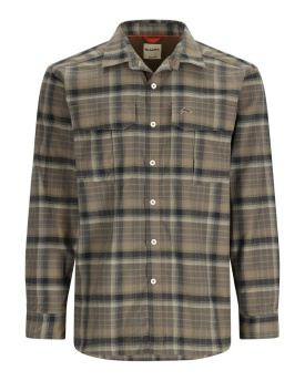 Simms Coldweather Shirt Hickory Asym Ombre Plaid L