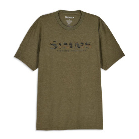 Simms Shroud Fill Logo T-Shirt Military Heather