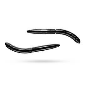 Libra Lures Fatty D'Worm Tournament 55 No Scent (12-pack) - Black