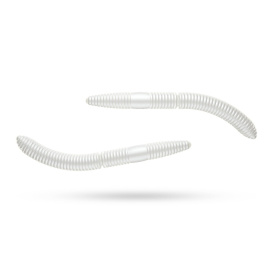 Libra Lures Fatty D'Worm 75 No Scent (8-pack) - Silver Pearl