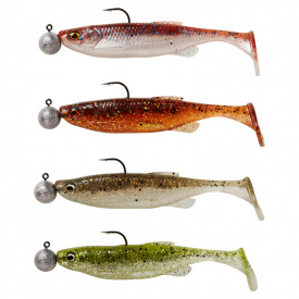 Savage Gear Fat Minnow T-Tail RTF 13cm, 20g + 12.5g #5/0 Sinking Clearwater Mix 4+4pcs