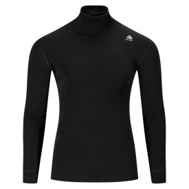 Aclima FleeceWool V2 Polo w/ zip M's Jet Black